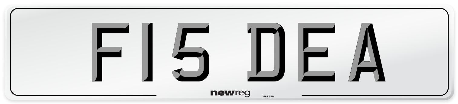 F15 DEA Number Plate from New Reg